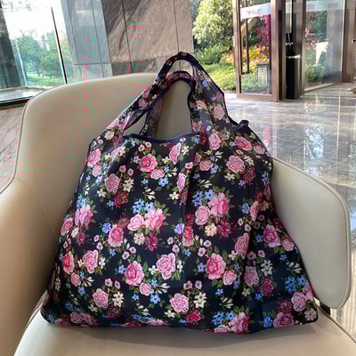 Dideli ir sunkūs daugkartiniai pirkinių krepšiai Maisto prekių krepšiai Nešiojami sulankstomi moteriški krepšiai ant pečių 50 svarų krepšiai