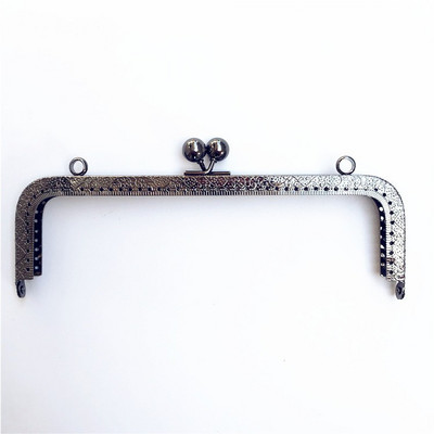 LIONSEN 20 cm nagy méretű, négyzet alakú fém pénztárca keret fogantyú a kuplungtáskához.