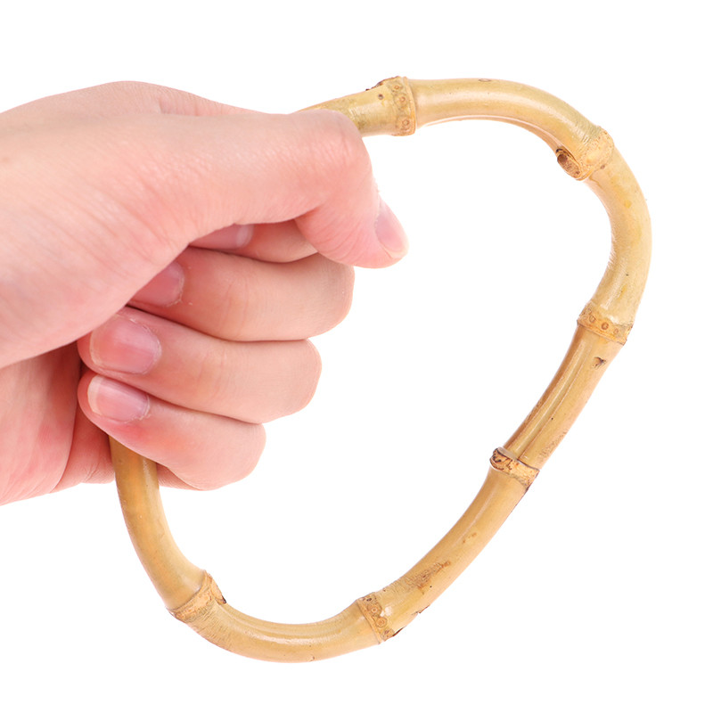 12cm/15cm Okrugla torba od bambusa Drvene ručke Ručno izrađena vintage zamjena za torbicu DIY dodaci za torbe Ručke za torbe