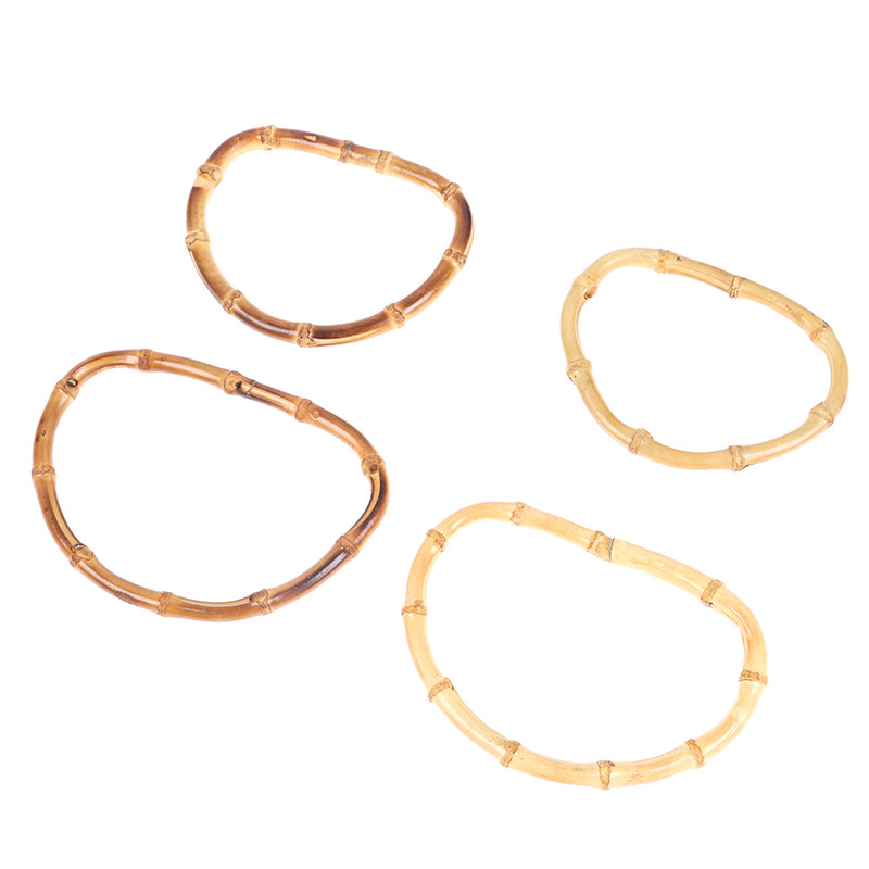 12cm/15cm Okrugla torba od bambusa Drvene ručke Ručno izrađena vintage zamjena za torbicu DIY dodaci za torbe Ručke za torbe