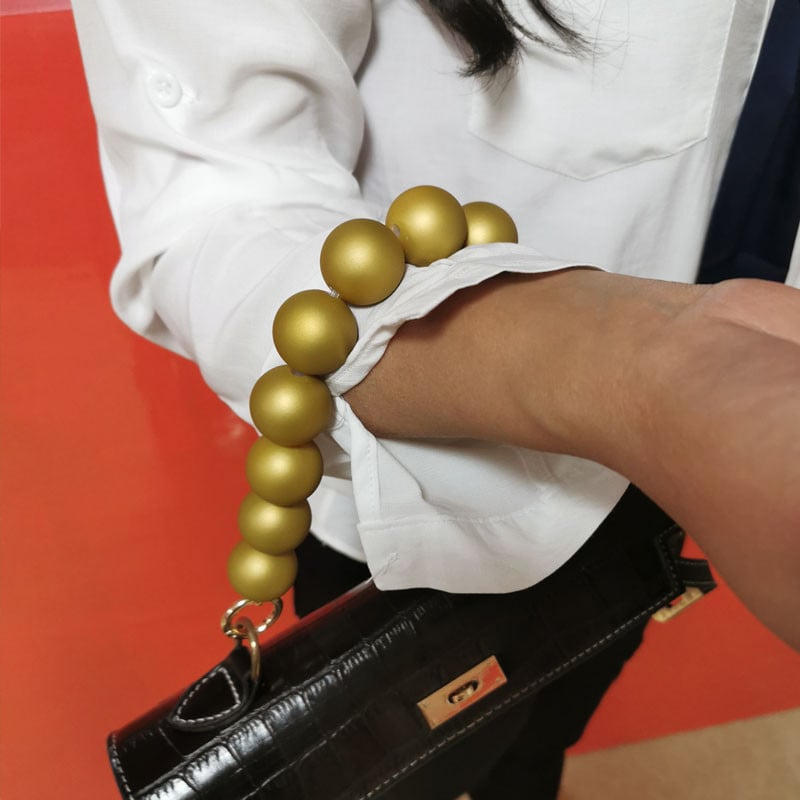 MM FOND 25 mm átmérőjű nagy méretű női matt lakk kézitáska pánt női válltáskák övek dekorációs táska csíkos táska kiegészítők