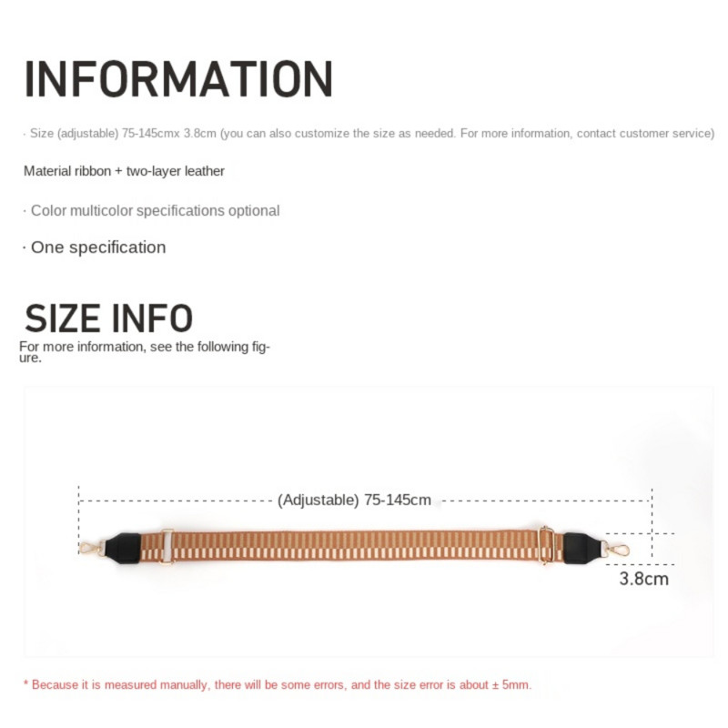 Torba u piano stilu Remen za nošenje Torba na rame Zamjenski remen za lanac Ženska torba Dodaci Širi podesivi Remen za sve vrste dodataka