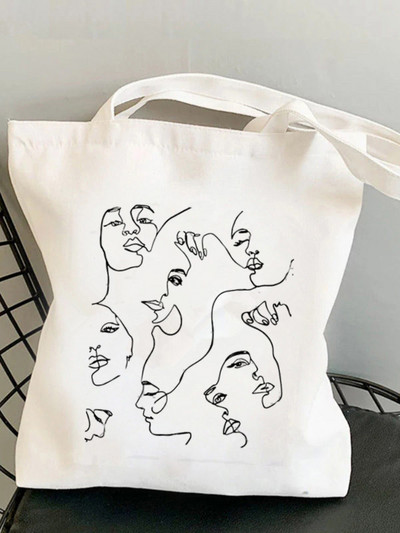 2022, Geantă de cumpărături cu imprimeu geometric, pentru femei, pentru femei Harajuku, geantă de cumpărături pentru umăr, geantă de tote pentru doamnă