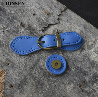 Lionsen somas magnētiskās pogas īstas ādas bronzas Hasp sprādze sievietēm ar rokām darināti Crossbody rokassomu stiprinājuma aksesuāri KZ