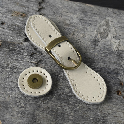 Lionsen somas magnētiskās pogas īstas ādas bronzas Hasp sprādze sievietēm ar rokām darināti Crossbody rokassomu stiprinājuma aksesuāri KZ