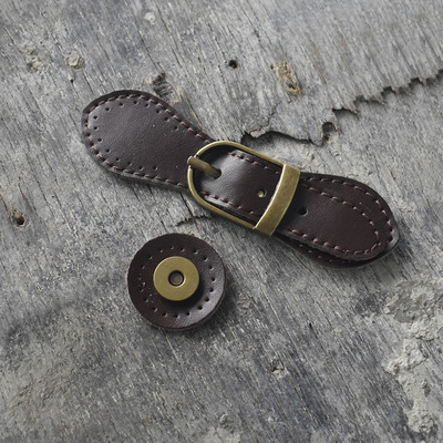 Lionsen somas magnētiskās pogas īstas ādas bronzas Hasp sprādze sievietēm ar rokām darināti Crossbody rokassomu stiprinājuma aksesuāri KZ