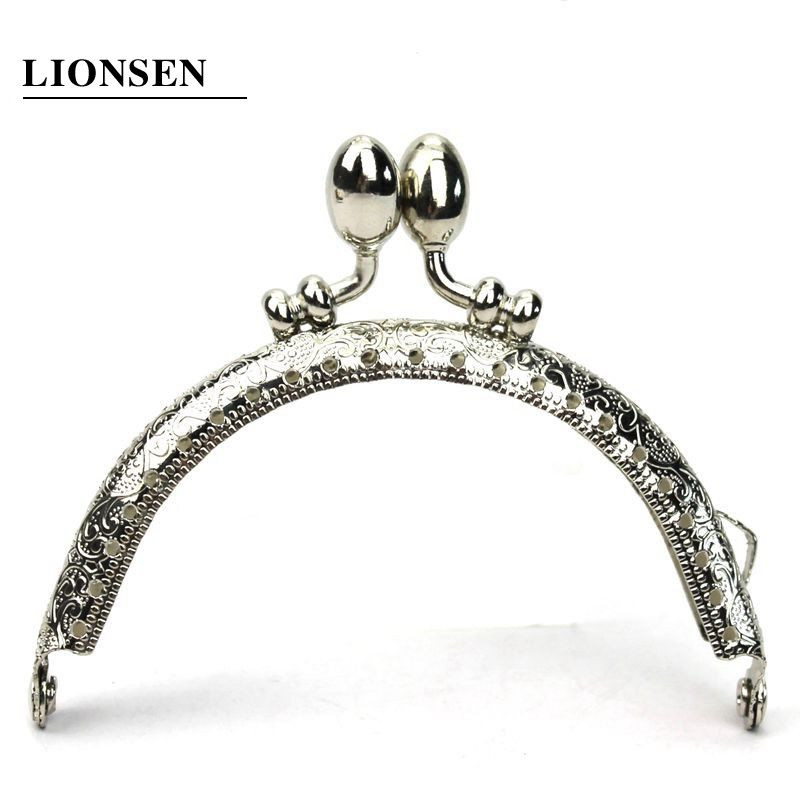 LIONSEN 8,5 cm Bud Retro apaļš metāla maka rāmja rokturis sajūga somai monētu skūpsts aizdare Slēdzene antīkas bronzas aparatūras somas piederums