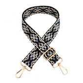 Széles etnikai stílusú jacquard táskapánt, állítható vállpánttal állítható táska, öv, hímzés, szövés táska fogantyú, kézitáska-tartozékok