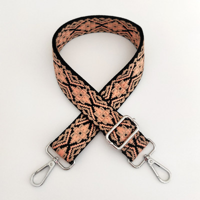 Széles etnikai stílusú jacquard táskapánt, állítható vállpánttal állítható táska, öv, hímzés, szövés táska fogantyú, kézitáska-tartozékok