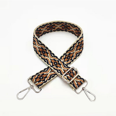 Széles etnikai stílusú jacquard táskapánt, állítható vállpánttal állítható táska, öv, hímzés, szövés táska fogantyú, kézitáska-tartozékok