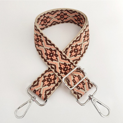 Széles etnikai stílusú jacquard táskapánt, állítható vállpánttal állítható táska, öv, hímzés, szövés táska fogantyú, kézitáska-tartozékok