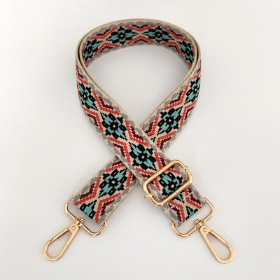 Széles etnikai stílusú jacquard táskapánt, állítható vállpánttal állítható táska, öv, hímzés, szövés táska fogantyú, kézitáska-tartozékok