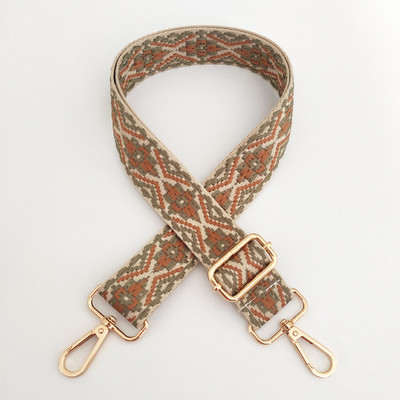 Széles etnikai stílusú jacquard táskapánt, állítható vállpánttal állítható táska, öv, hímzés, szövés táska fogantyú, kézitáska-tartozékok