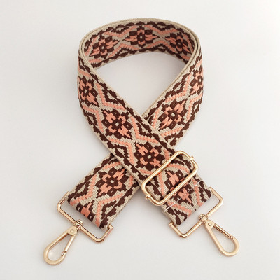 Széles etnikai stílusú jacquard táskapánt, állítható vállpánttal állítható táska, öv, hímzés, szövés táska fogantyú, kézitáska-tartozékok