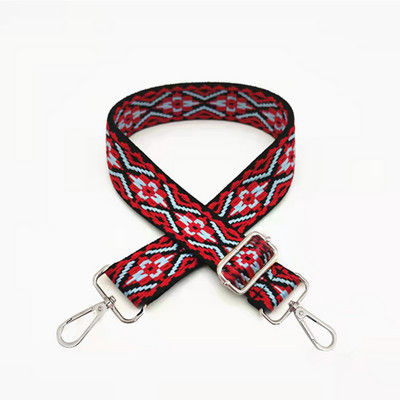 Széles etnikai stílusú jacquard táskapánt, állítható vállpánttal állítható táska, öv, hímzés, szövés táska fogantyú, kézitáska-tartozékok