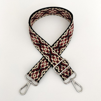 Széles etnikai stílusú jacquard táskapánt, állítható vállpánttal állítható táska, öv, hímzés, szövés táska fogantyú, kézitáska-tartozékok
