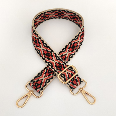 Széles etnikai stílusú jacquard táskapánt, állítható vállpánttal állítható táska, öv, hímzés, szövés táska fogantyú, kézitáska-tartozékok