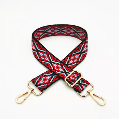 Széles etnikai stílusú jacquard táskapánt, állítható vállpánttal állítható táska, öv, hímzés, szövés táska fogantyú, kézitáska-tartozékok