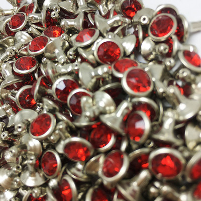 Novi 16 boja DIY 100PCS 6MM mješoviti hardver zakovice plavo narančaste kristalne zakovice kožne rukotvorine punk nitne za DIY izradu torbi cipela