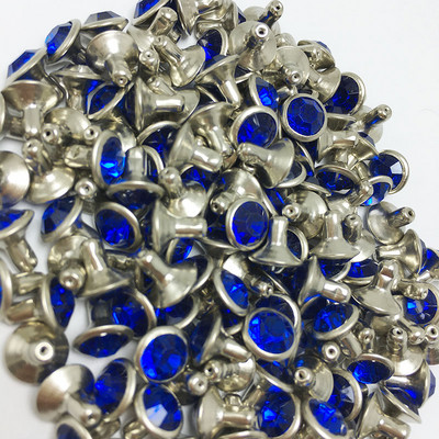 Novi 16 boja DIY 100PCS 6MM mješoviti hardver zakovice plavo narančaste kristalne zakovice kožne rukotvorine punk nitne za DIY izradu torbi cipela