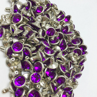 Novi 16 boja DIY 100PCS 6MM mješoviti hardver zakovice plavo narančaste kristalne zakovice kožne rukotvorine punk nitne za DIY izradu torbi cipela