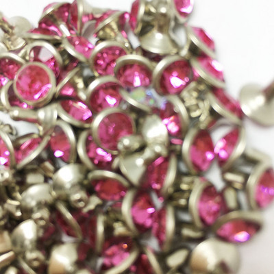 Novi 16 boja DIY 100PCS 6MM mješoviti hardver zakovice plavo narančaste kristalne zakovice kožne rukotvorine punk nitne za DIY izradu torbi cipela