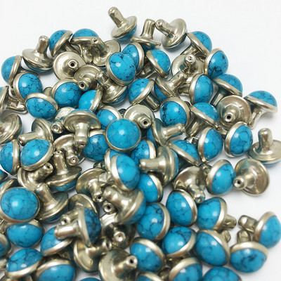 Novi 16 boja DIY 100PCS 6MM mješoviti hardver zakovice plavo narančaste kristalne zakovice kožne rukotvorine punk nitne za DIY izradu torbi cipela