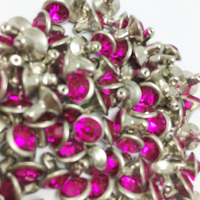 Novi 16 boja DIY 100PCS 6MM mješoviti hardver zakovice plavo narančaste kristalne zakovice kožne rukotvorine punk nitne za DIY izradu torbi cipela