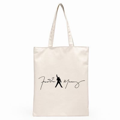 FREDDIE MERCURY Heavy Rock band The Queen Ženska platnena torba Torbe za kupovinu Ženska torba velikog kapaciteta Torbe za kupovinu za višekratnu upotrebu