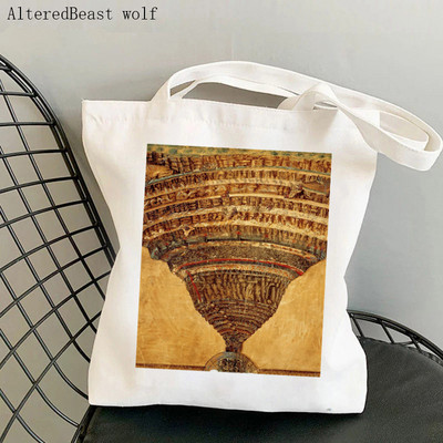 Vásárló Venus születése Botticelli Nyomtatott táska női Harajuku vásárló kézitáska lány Vállas bevásárlótáska Lady Canvas Bag