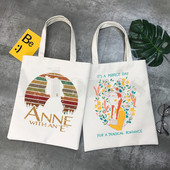 Anne Shirley Green Gables Ručne torbe Torbe na rame Ležerna kupovina Djevojačka torba Ženska elegantna platnena torba