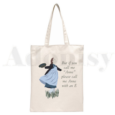Anne Shirley Green Gables Ručne torbe Torbe na rame Ležerna kupovina Djevojačka torba Ženska elegantna platnena torba