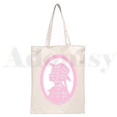 Anne Shirley Green Gables Ručne torbe Torbe na rame Ležerna kupovina Djevojačka torba Ženska elegantna platnena torba