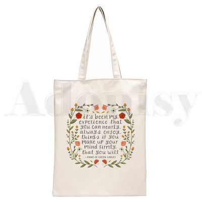 Anne Shirley Green Gables Ručne torbe Torbe na rame Ležerna kupovina Djevojačka torba Ženska elegantna platnena torba