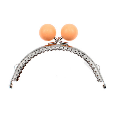 10,5 CM okvir torbice od bombona od 9 boja s prstenom za vješanje Polukrug s utisnutom čipkom Srebrni metalni okvir Kiss Bag Lock Dodaci za torbicu