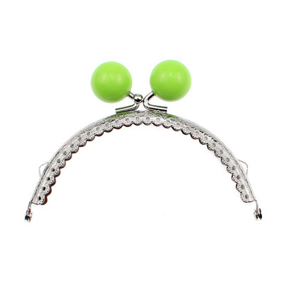 10,5 CM okvir torbice od bombona od 9 boja s prstenom za vješanje Polukrug s utisnutom čipkom Srebrni metalni okvir Kiss Bag Lock Dodaci za torbicu