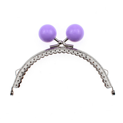 10,5 CM okvir torbice od bombona od 9 boja s prstenom za vješanje Polukrug s utisnutom čipkom Srebrni metalni okvir Kiss Bag Lock Dodaci za torbicu