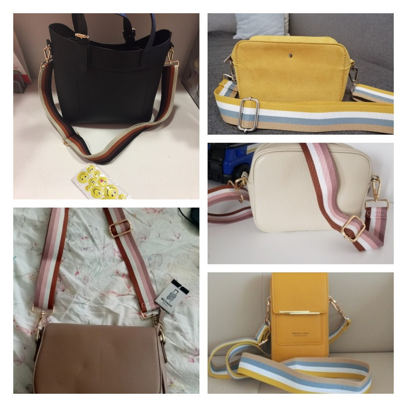 Jauna, plata 3,8 cm modes sieviešu plecu soma ar garu, regulējamu garumu, aksesuāriem šķērsām siksnu