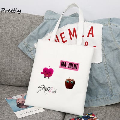 Stray Kids Maxident platnena torba na rame Ženska korejska studentska velika torba Stay Hyunjin 3racha Shopping Ručne torbe Torbe od tkanine