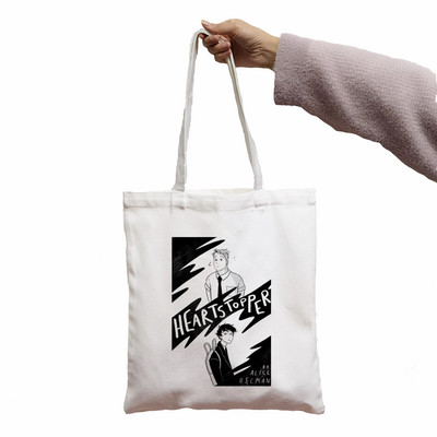 TORBA Heartstopper Leaves Funny Print Cool Ženska Shopper Bag Shopper Bijele Ženske modne shopping torbe na rame Tote bag, Drop Ship