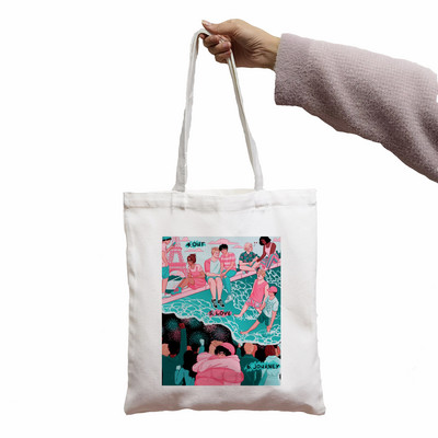 TORBA Heartstopper Leaves Funny Print Cool Ženska Shopper Bag Shopper Bijele Ženske modne shopping torbe na rame Tote bag, Drop Ship