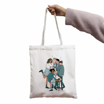 TORBA Heartstopper Leaves Funny Print Cool Ženska Shopper Bag Shopper Bijele Ženske modne shopping torbe na rame Tote bag, Drop Ship