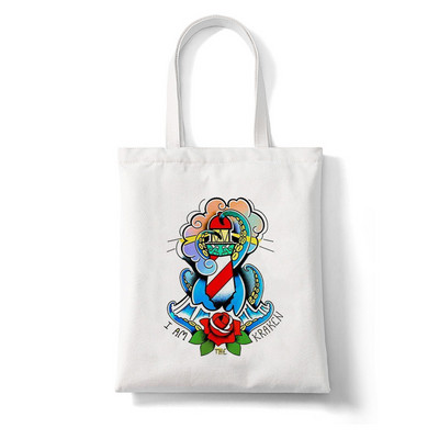 Meie lipp tähendab surma Kassi lipp Naistele Suured käekotid Lõuend Kangas Esteetika Rannakott Ostukotid Elegantsed ostuõlakotid