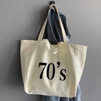 Shopping Bag Organizer Fashion Canvas Tote Bag Student Shoulder Bag 90s Years Series Μεγάλης χωρητικότητας Γυναικείες τσάντες 2022 Casual