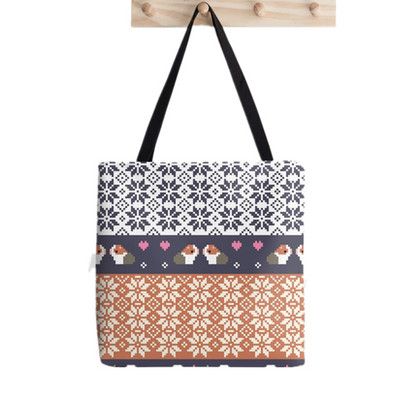 Ženska kupovna torba Kawaii torba s otisnutim cvjetovima od zamorca Harajuku Shopping platnena torba za kupnju Ženska torba na rame