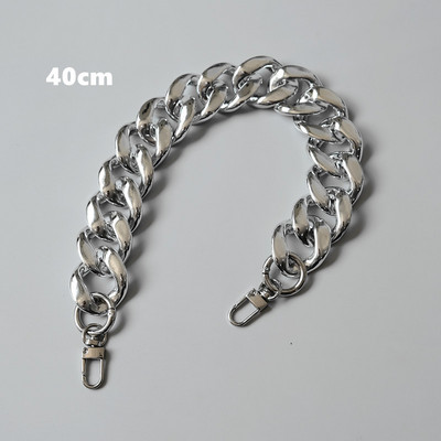 Νέα Μόδα Γυναικεία Τσάντα Αξεσουάρ Αλυσίδα Αποσπώμενη Αντικατάσταση Cool Ασημένιο Ακρυλικό Γυναικείο λουρί ώμου DIY Αλυσίδα από συμπαγή ρητίνη