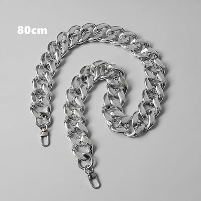 Νέα Μόδα Γυναικεία Τσάντα Αξεσουάρ Αλυσίδα Αποσπώμενη Αντικατάσταση Cool Ασημένιο Ακρυλικό Γυναικείο λουρί ώμου DIY Αλυσίδα από συμπαγή ρητίνη