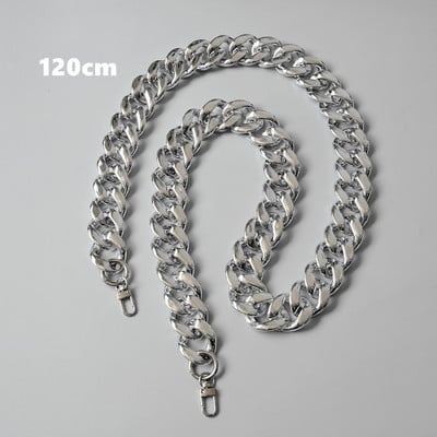 Νέα Μόδα Γυναικεία Τσάντα Αξεσουάρ Αλυσίδα Αποσπώμενη Αντικατάσταση Cool Ασημένιο Ακρυλικό Γυναικείο λουρί ώμου DIY Αλυσίδα από συμπαγή ρητίνη