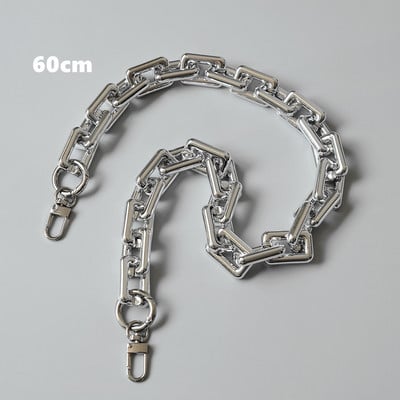 Νέα Μόδα Γυναικεία Τσάντα Αξεσουάρ Αλυσίδα Αποσπώμενη Αντικατάσταση Cool Ασημένιο Ακρυλικό Γυναικείο λουρί ώμου DIY Αλυσίδα από συμπαγή ρητίνη