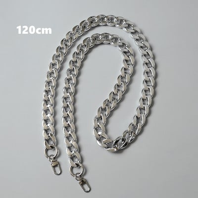 Νέα Μόδα Γυναικεία Τσάντα Αξεσουάρ Αλυσίδα Αποσπώμενη Αντικατάσταση Cool Ασημένιο Ακρυλικό Γυναικείο λουρί ώμου DIY Αλυσίδα από συμπαγή ρητίνη